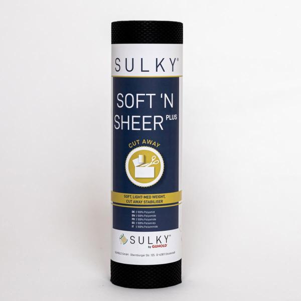 SULKY SOFT´N SHEER PLUS schwarz, 25 cm x 5m